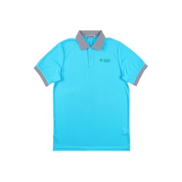 訂做藍色短袖Polo恤  撞色領  印花LOGO  滅蟲公司制服   P1597 訂做藍色短袖Polo恤  撞色領  印花LOGO  滅蟲公司制服   P1597